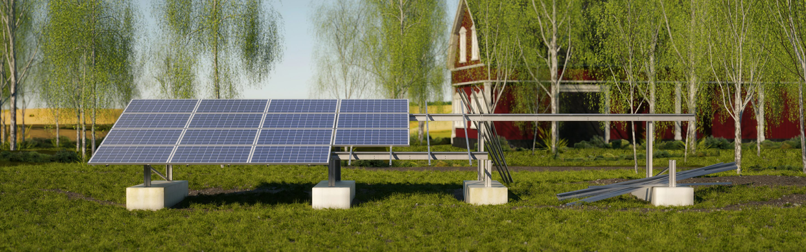 3D Visualisierung - Solar Ground Mounting Systems - oculus3ds